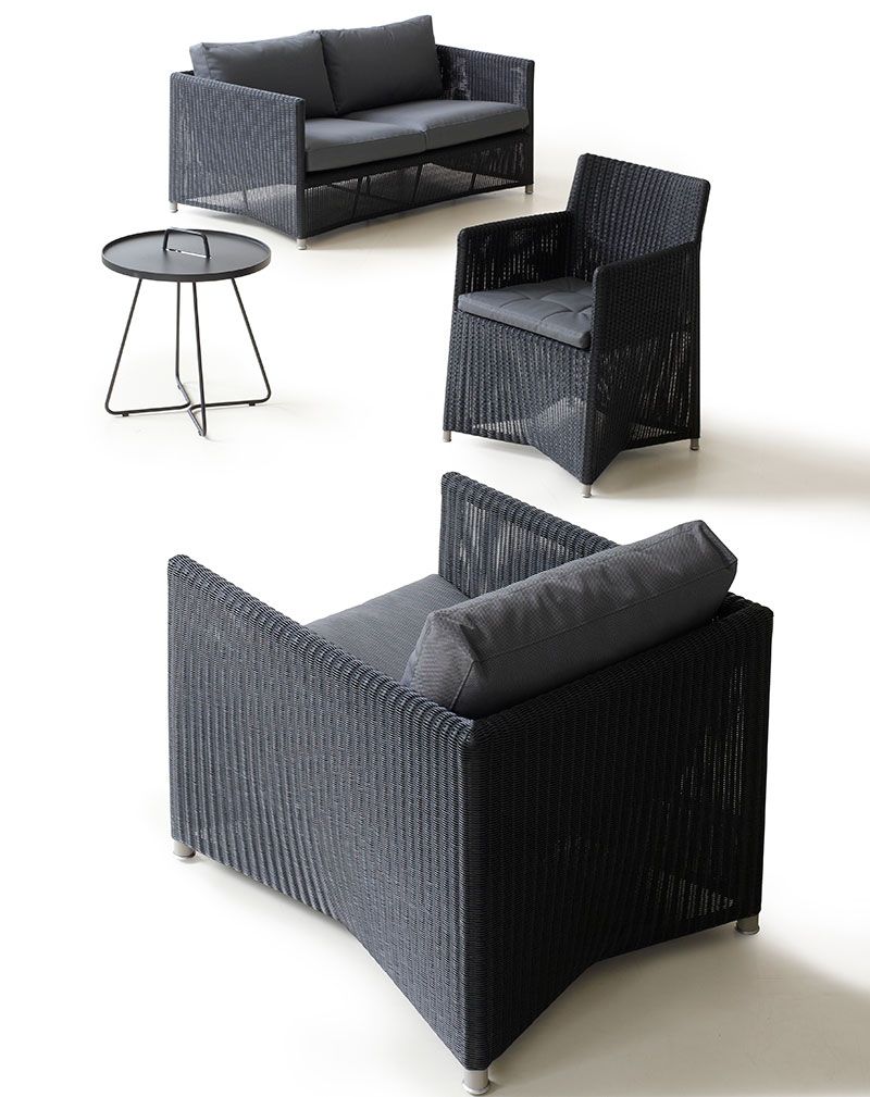 Diamond 2-Sits soffa Grafit 