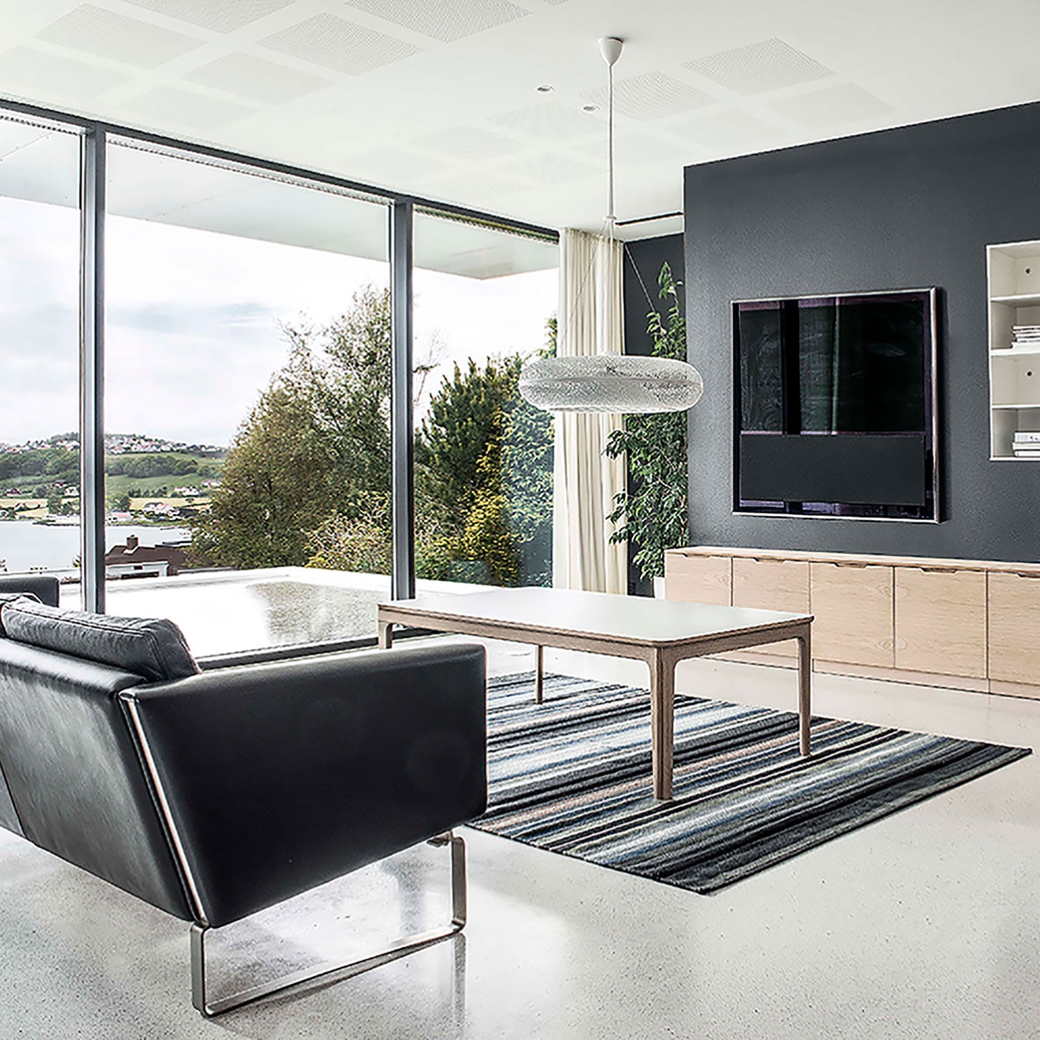 Sm205 Soffbord Ek Vitolja/Vit Laminat 135X77X47Cm 