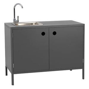 Kelia utekök   med vask och kran antracit Antracit