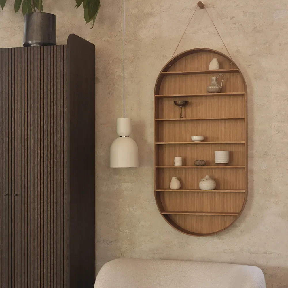 Oval Dorm Vägghylla - Oiled Oak