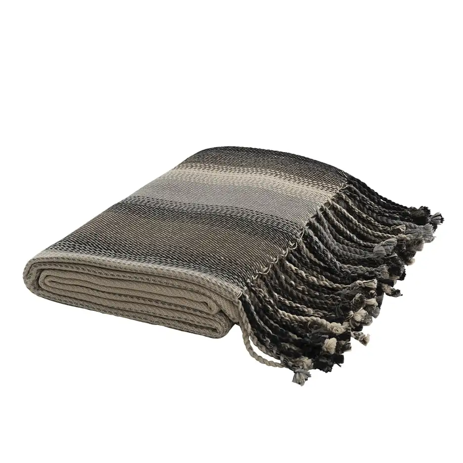 Pläd Adonis 130x180cm Stripe brown