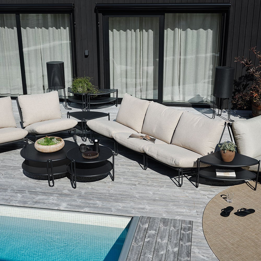 Blixt soffbord 85  cm svart 