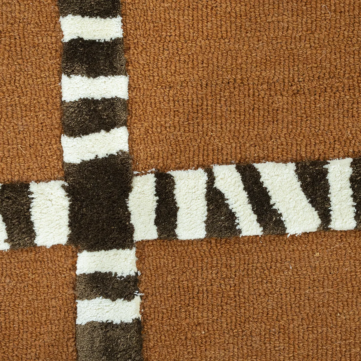 Handvävd matta StripeScape 290x190 cm Caramel
