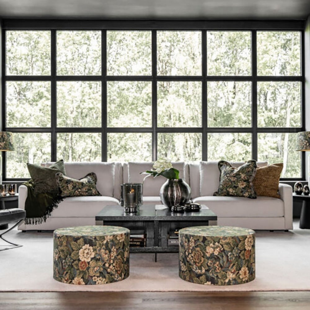 Ebonleaf Flower kuddfodral med franskant- 50x50 cm