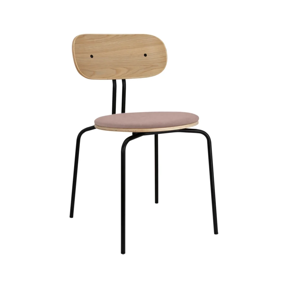 Curious Matstol Ek/Svart Metall Stone Rose