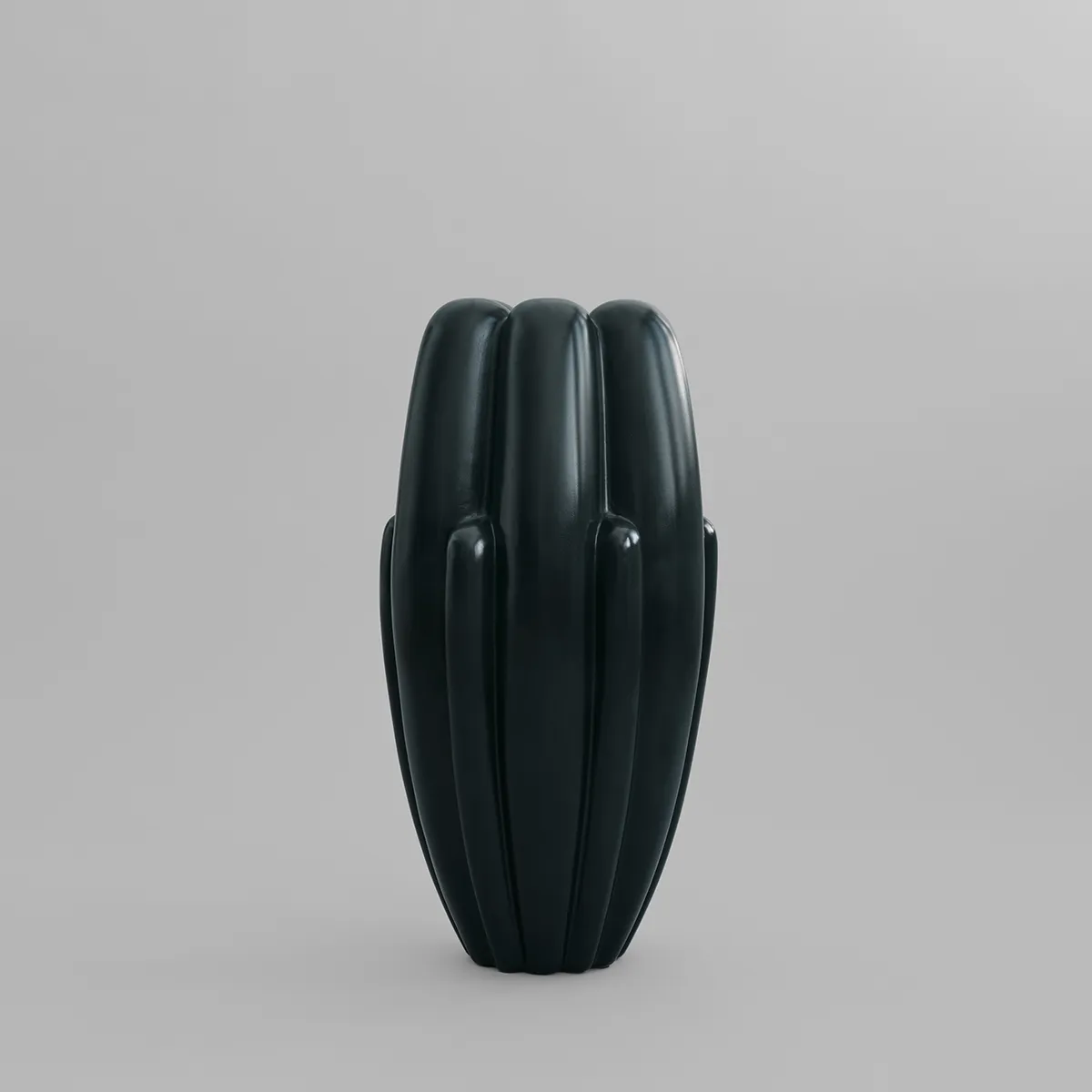 Handgjord vas Bloom Slim Big Dark Green H68 cm