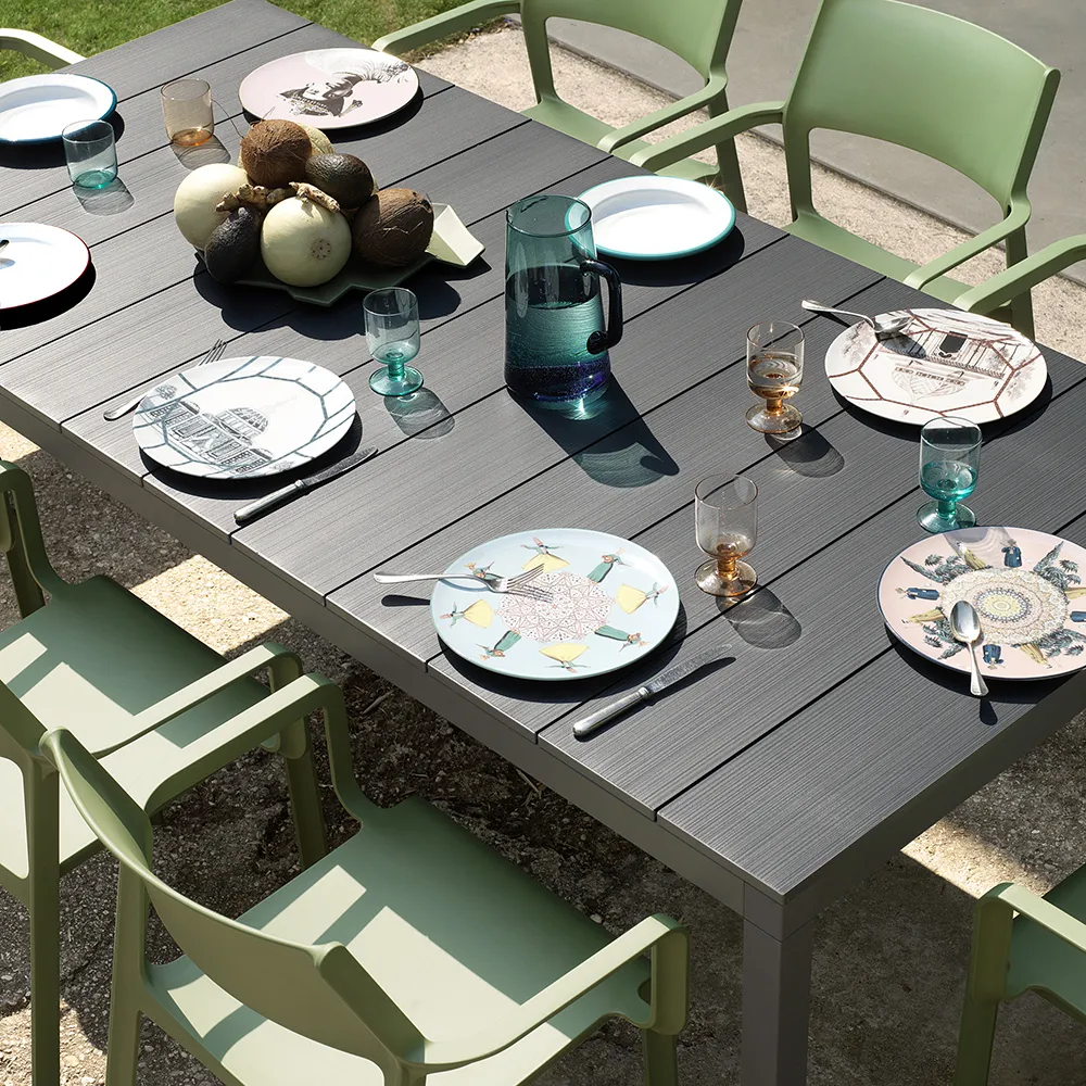 Rio Alu Matbord 140//210x85 cm Anthracite