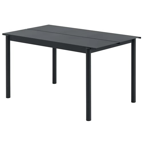 Linear Steel Matbord 140X75 cm Anthracite Black 