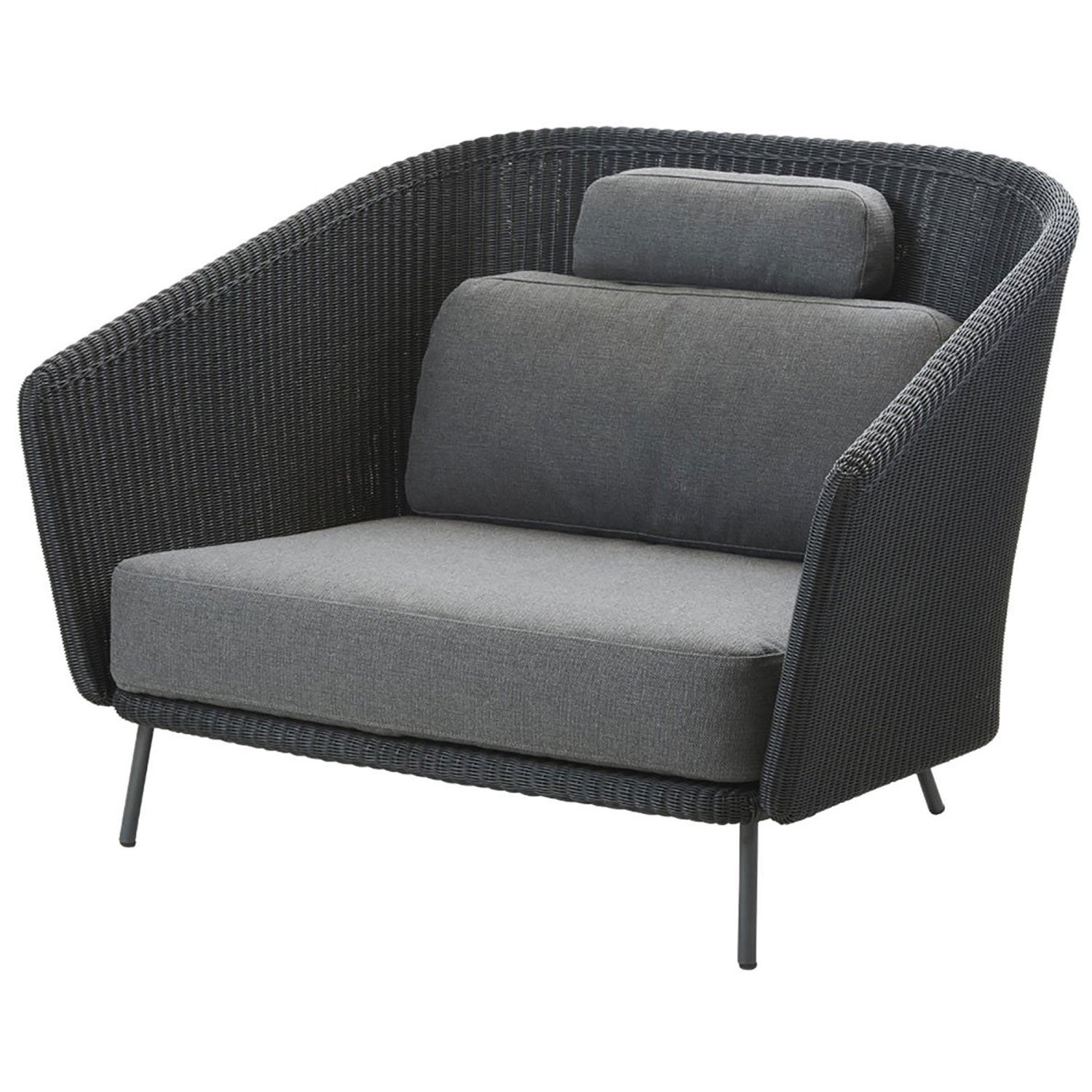 Mega loungefåtölj grafit inkl. Airtouch dynset