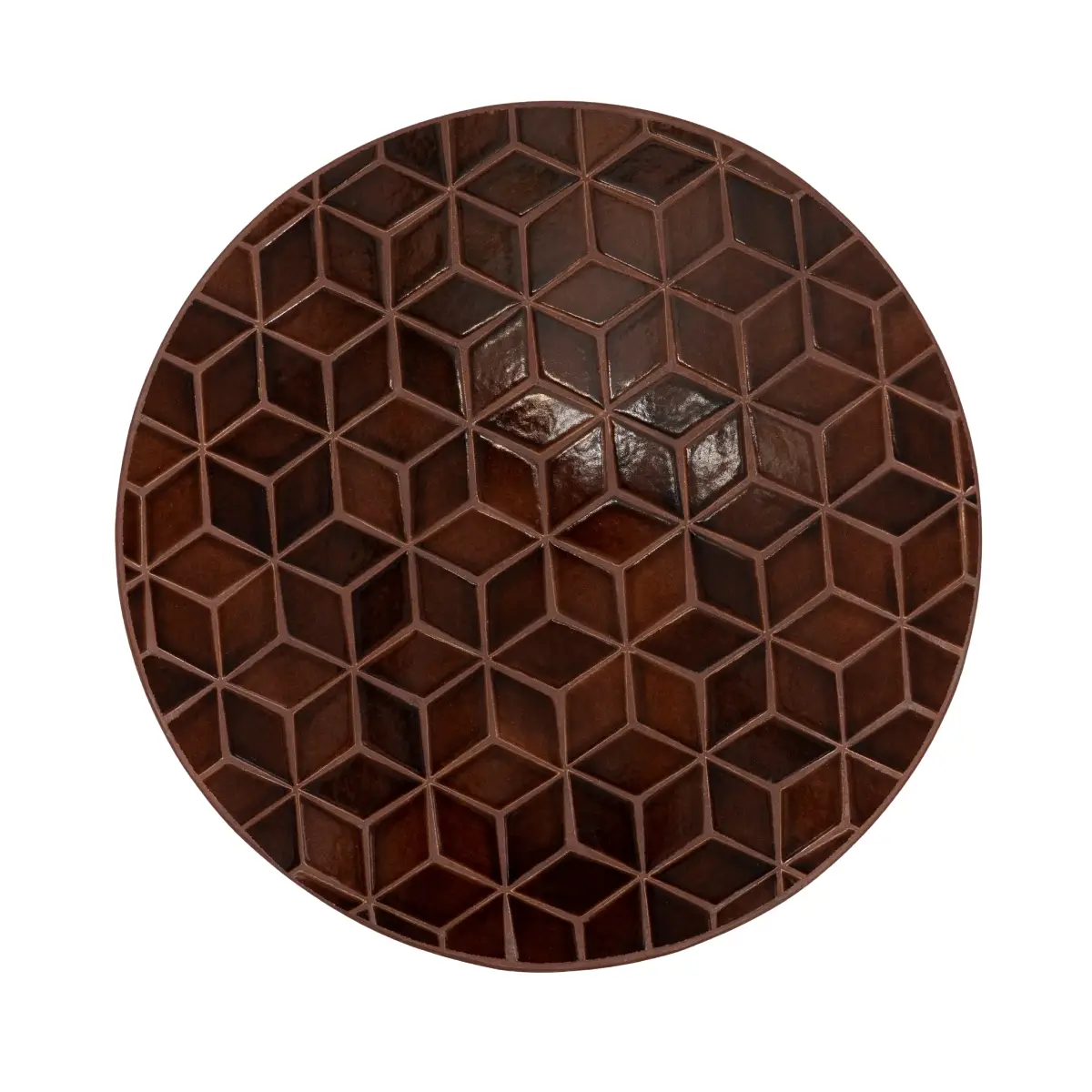Soffbord Patterna med skiva av mosaik Röd