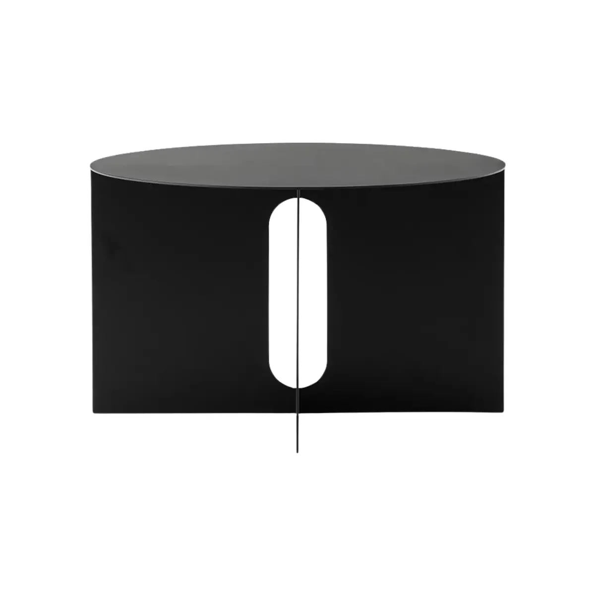 Androgyne Sidobord/underrede Svart stål - Ø63 cm