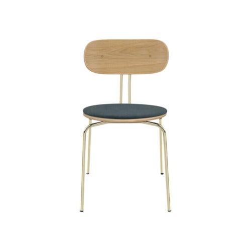 Curious Matstol Ek/Mässing Quantum Blue