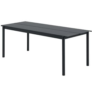 Linear Steel Matbord 200X75 cm Anthracite Black 