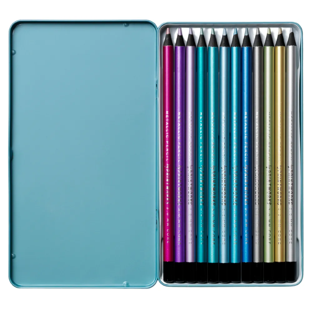 12 färgpennor - Metallic