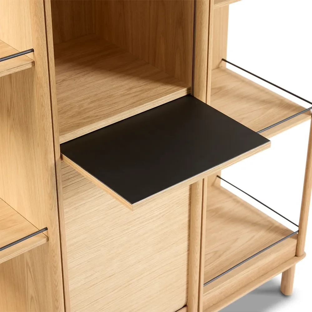 SM546 Hög skänk vitoljad ek