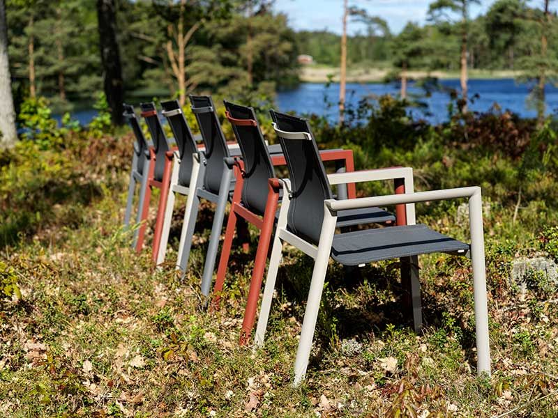 Delia stapelstol khaki/textilene 