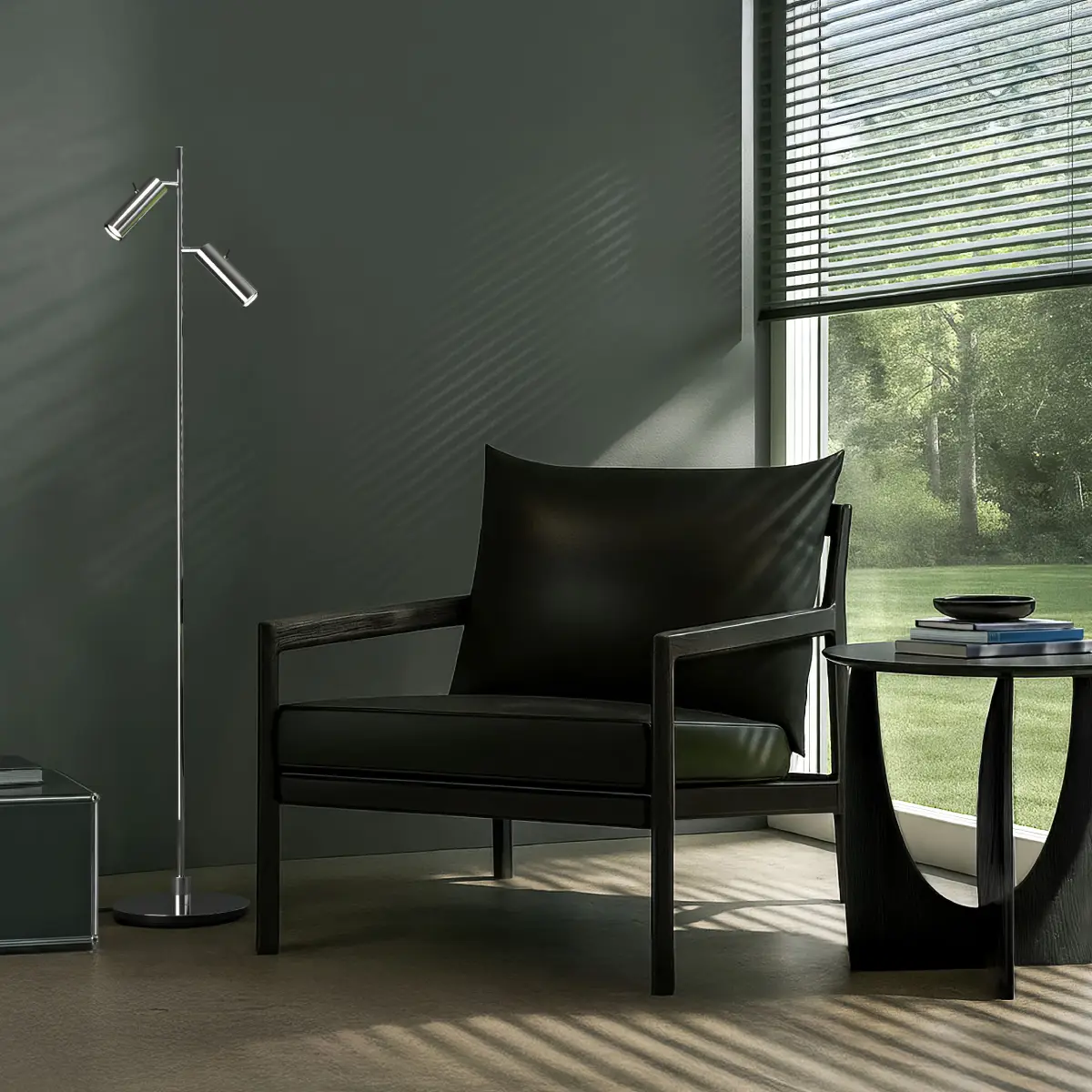 Golvlampa Pipeline Ø19,9xH132,6 cm Metall Krom