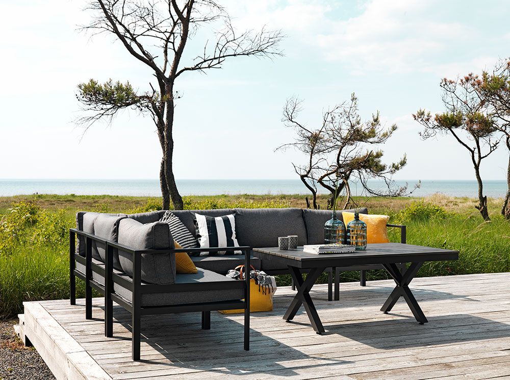 Leone mittdel svart/grå aluminium 