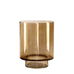 Reef ljuslykta i glas Ø20 cm-Smoke Brown