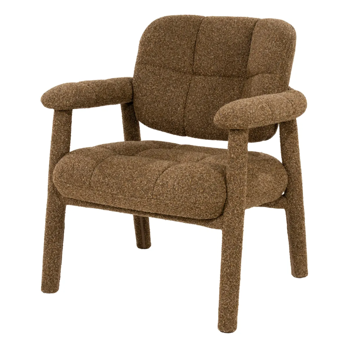 Knox Loungestol 71,5x73x81 cm Metall & Tyg Brun