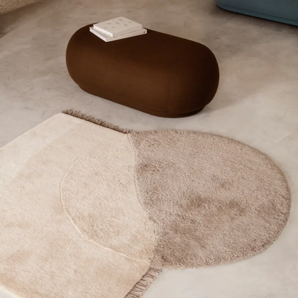 View Handtuftad matta 180x180 cm- Beige