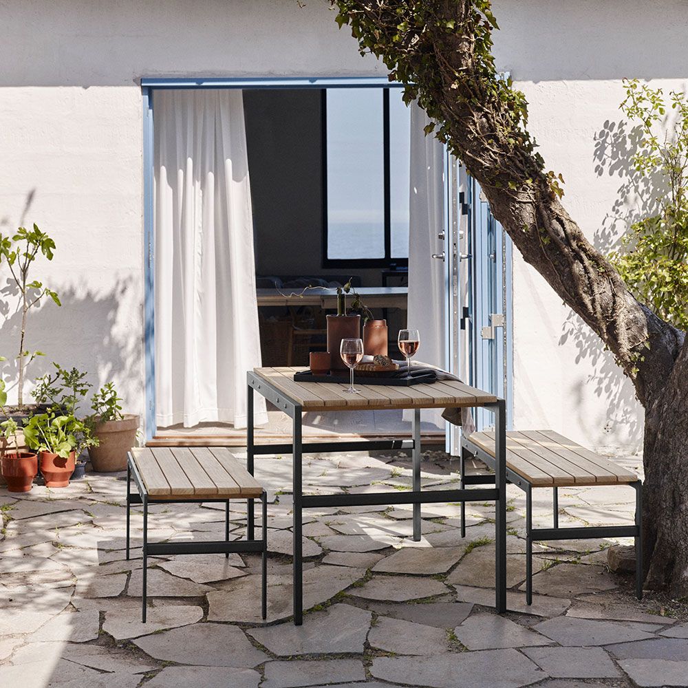 Reform bord 125 cm Skogsgrön/Teak