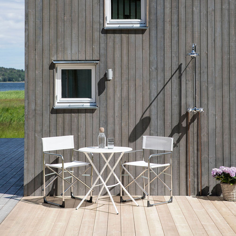 Sirio cafébord 67 cm white matt stål 