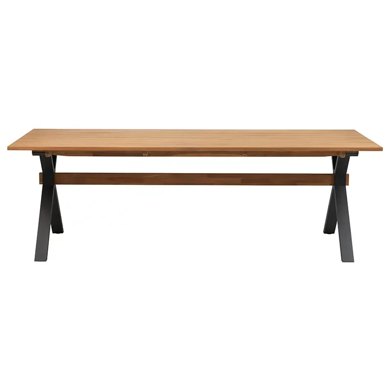 Mark matbord 95x230 cm svart / teak