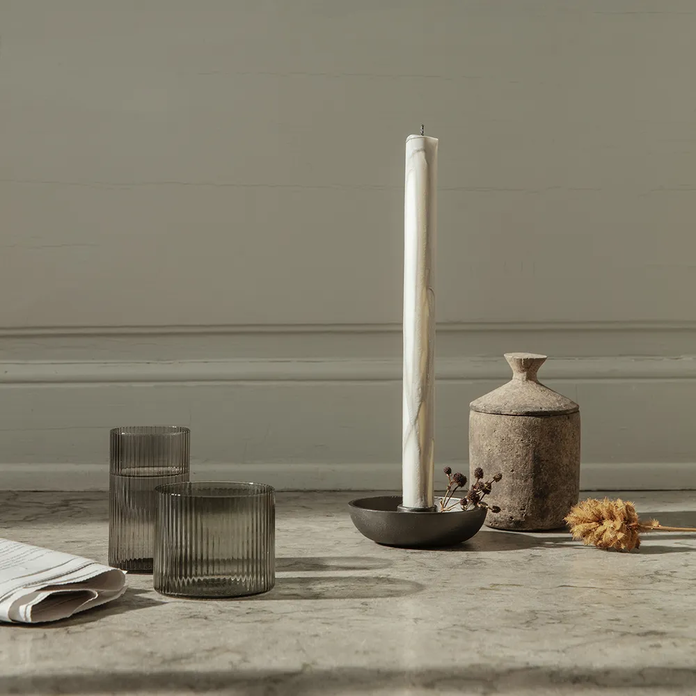 Ripple Lågt glas 4-pack - Smoked Grey