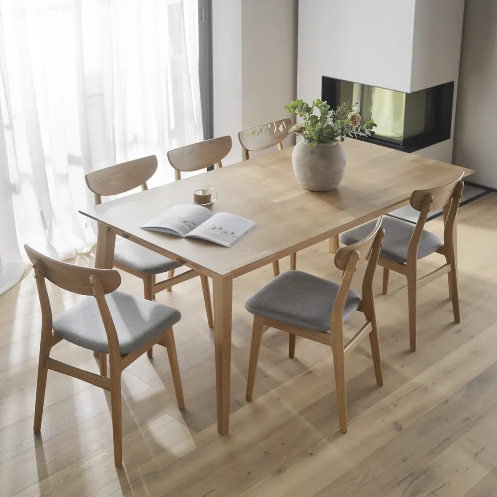 Rodham stol ek/ljusgrått