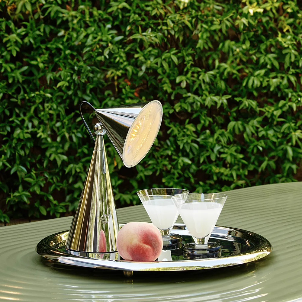 Pose Portabel lampa Silver LED