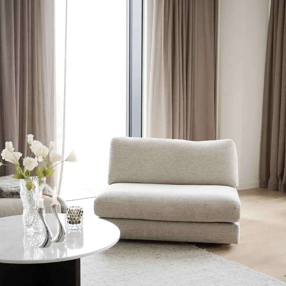 Duncan 1,5-sits tyg Robin ljusgrå