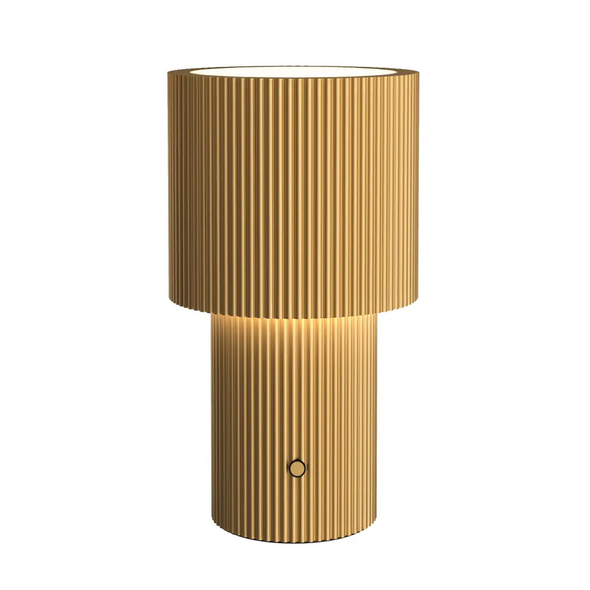 Bordslampa Iluma portabel Ø12,2xH22,1 cm Metall Guld