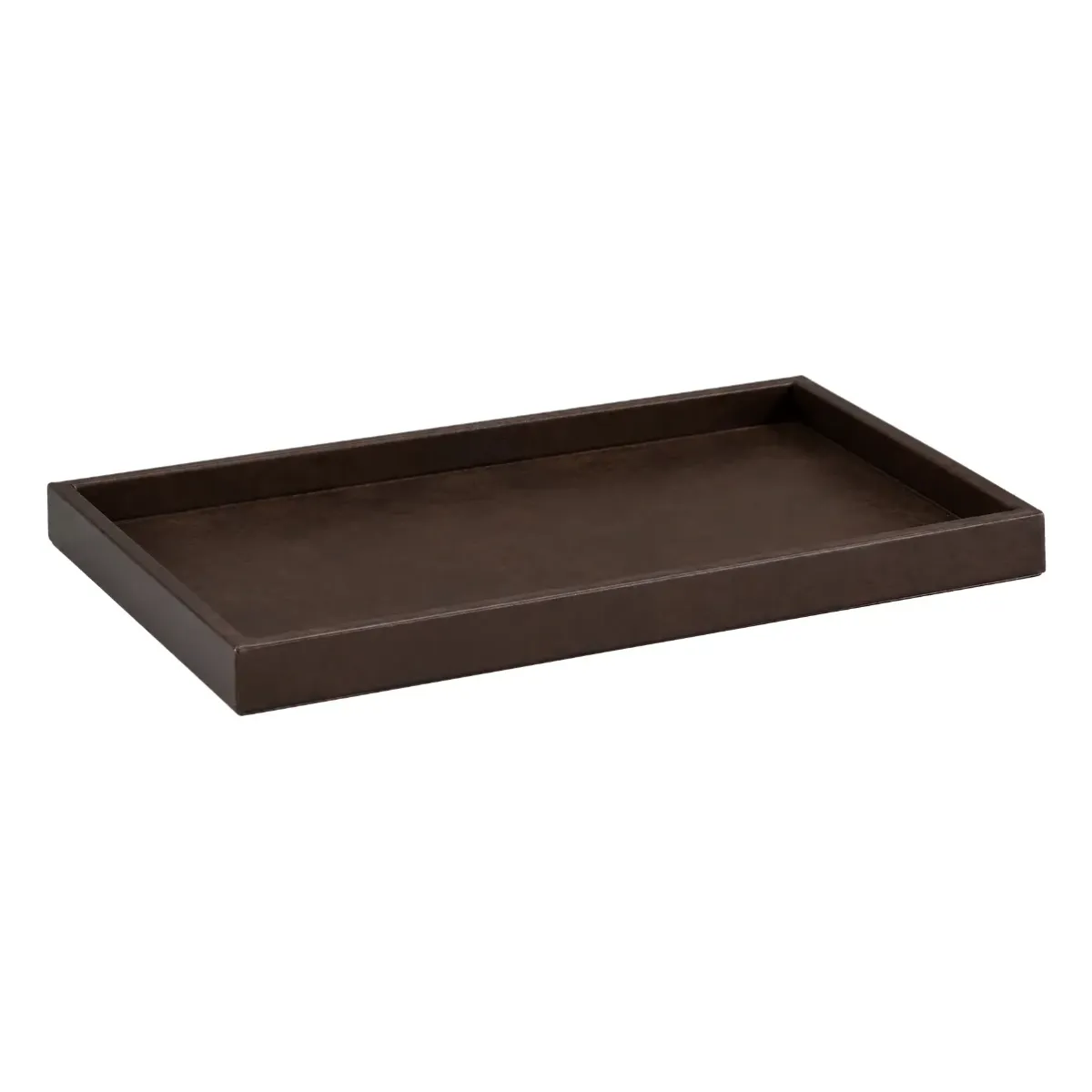 Dekorationsbricka i läder Montero S Deep brown