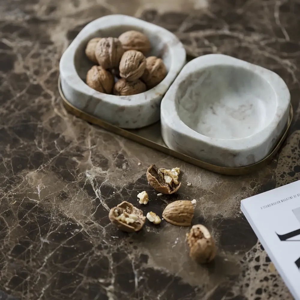 Hammond soffbord 135x62cm  brun marmor