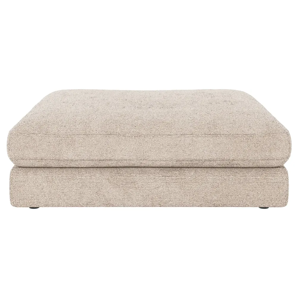 Duncan fotpall tyg Robin ljusgrå