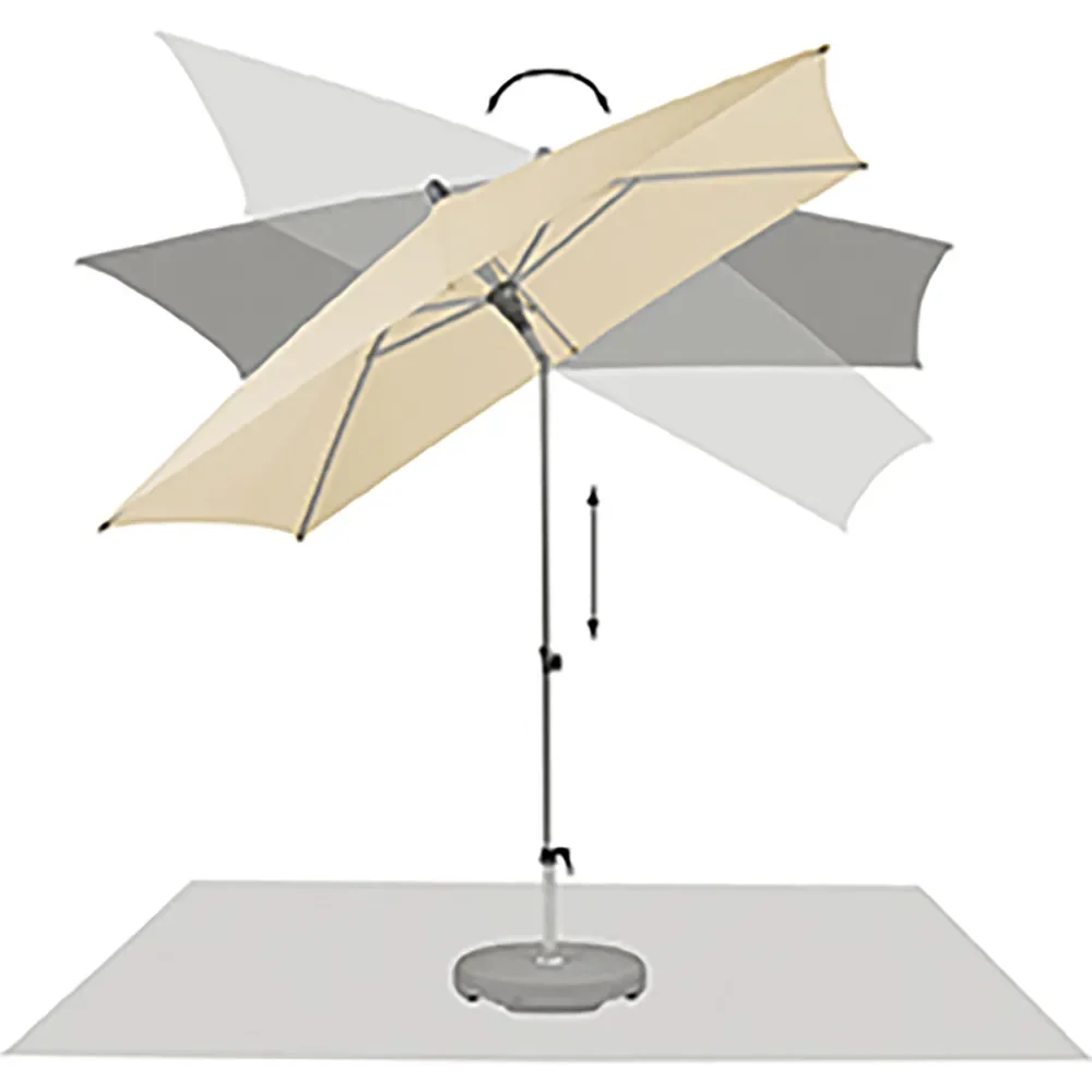Alu-smart parasoll 250x200 cm kat.2 157 Stone grey