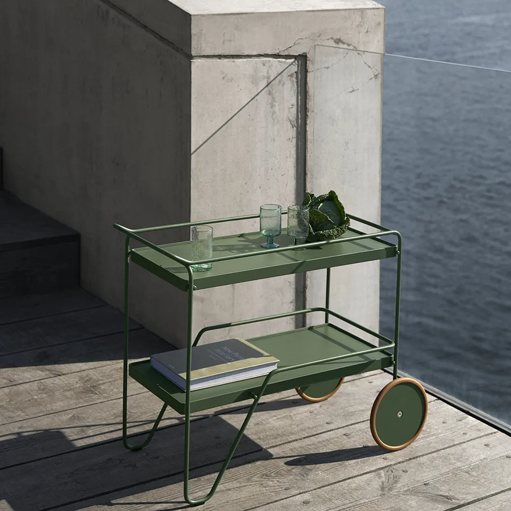 Click Serving cart Mono Olive green