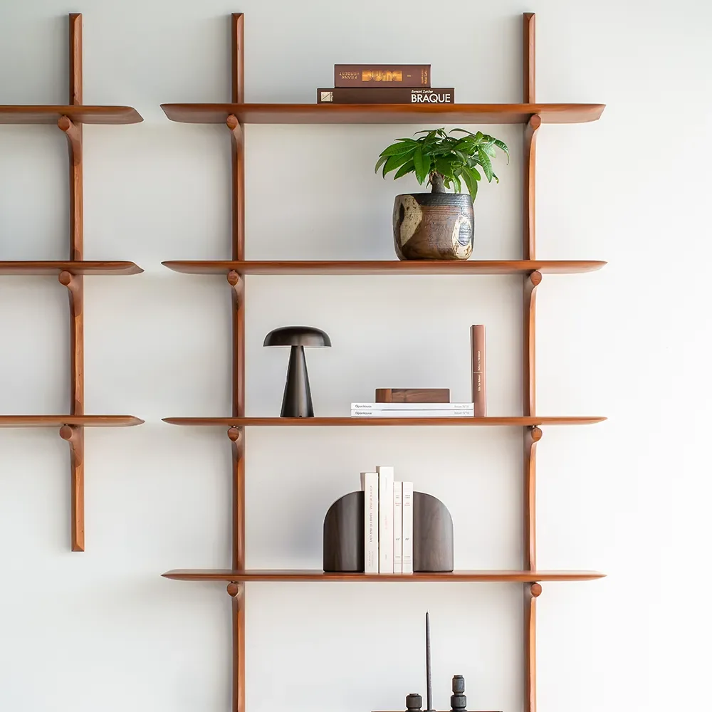 PI bokstöd lackad mörkbrun mahogny-set om 2