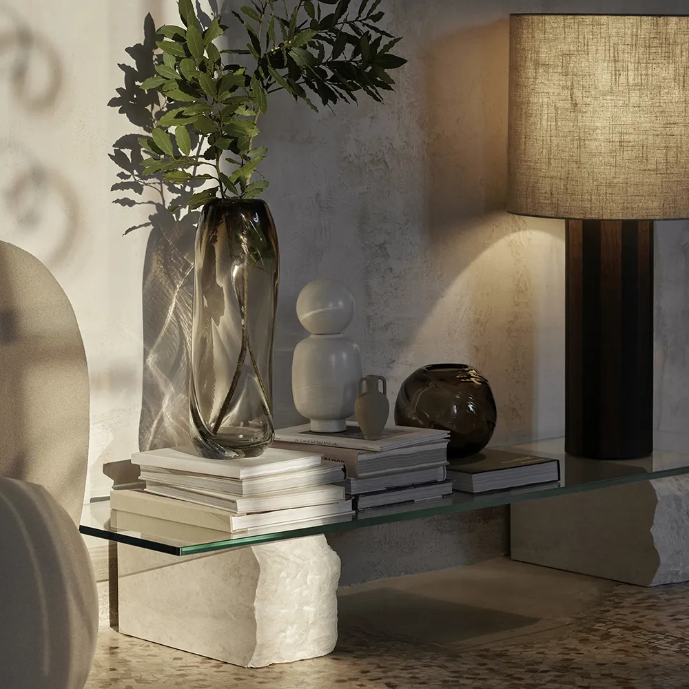 Mineral Display Soffbord - Bianco Curia