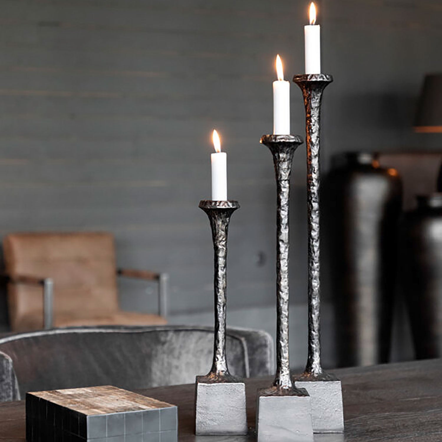 Candela ljusstake 3-set antique bronze