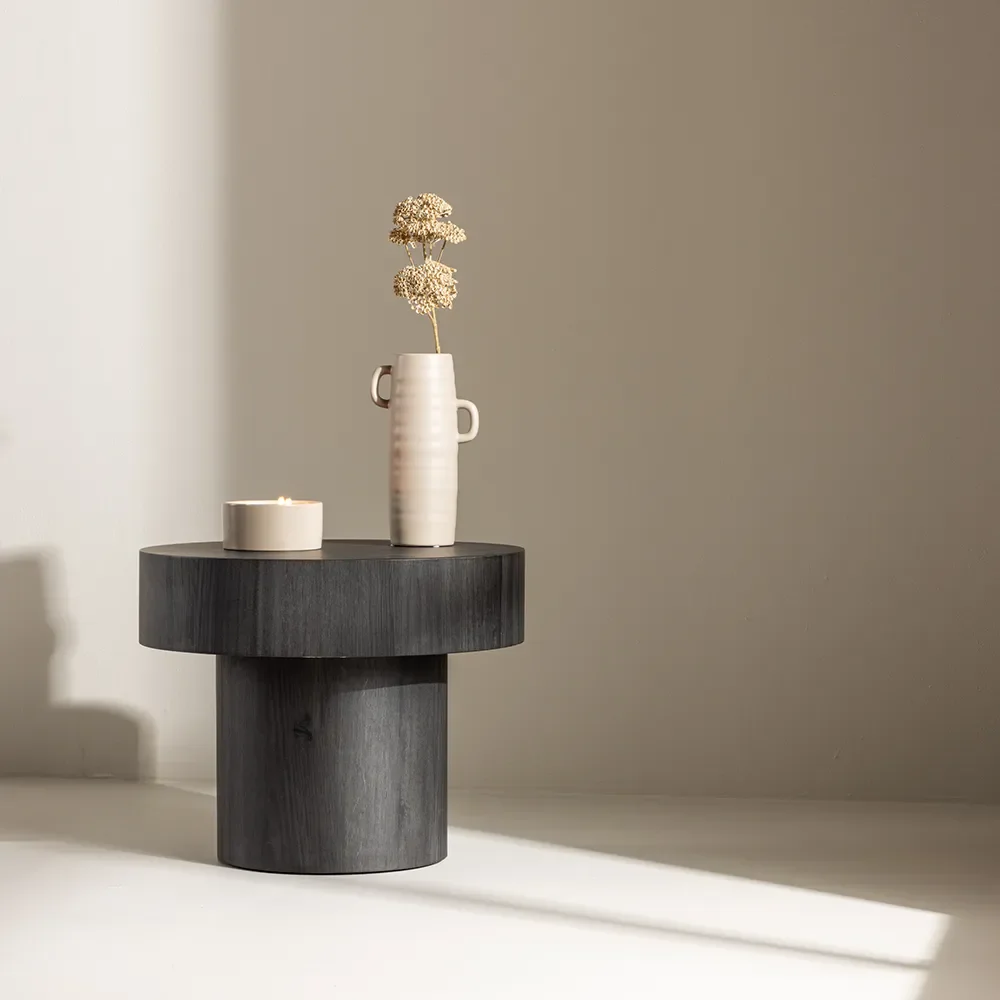 Malung Sidobord Ø50 cm Svart