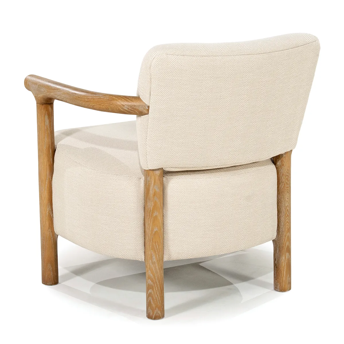 Karmfåtölj i Askträ Glenn Herringbone Beige