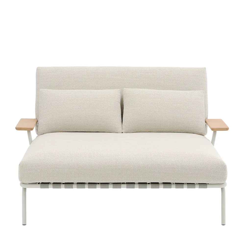 Loungebed Settle med armstöd Grey