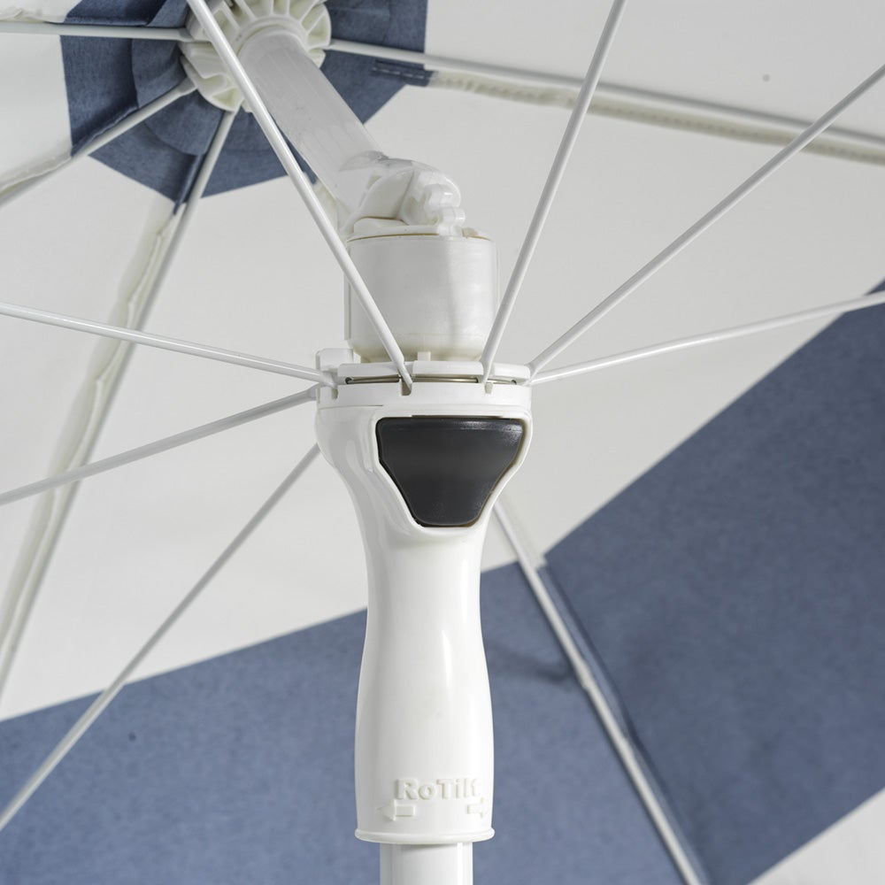 Follina strandparasoll 240 cm Blå-vitrandigt