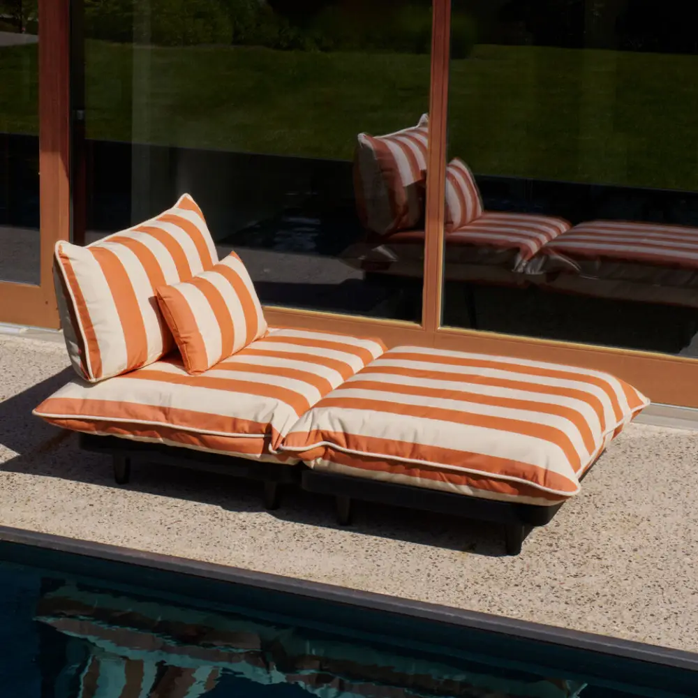 paletti hocker stripe orange creme
