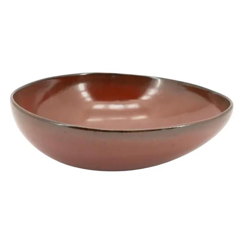 Nendo Skål 26,5x22,6x8 cm Lergods Brun