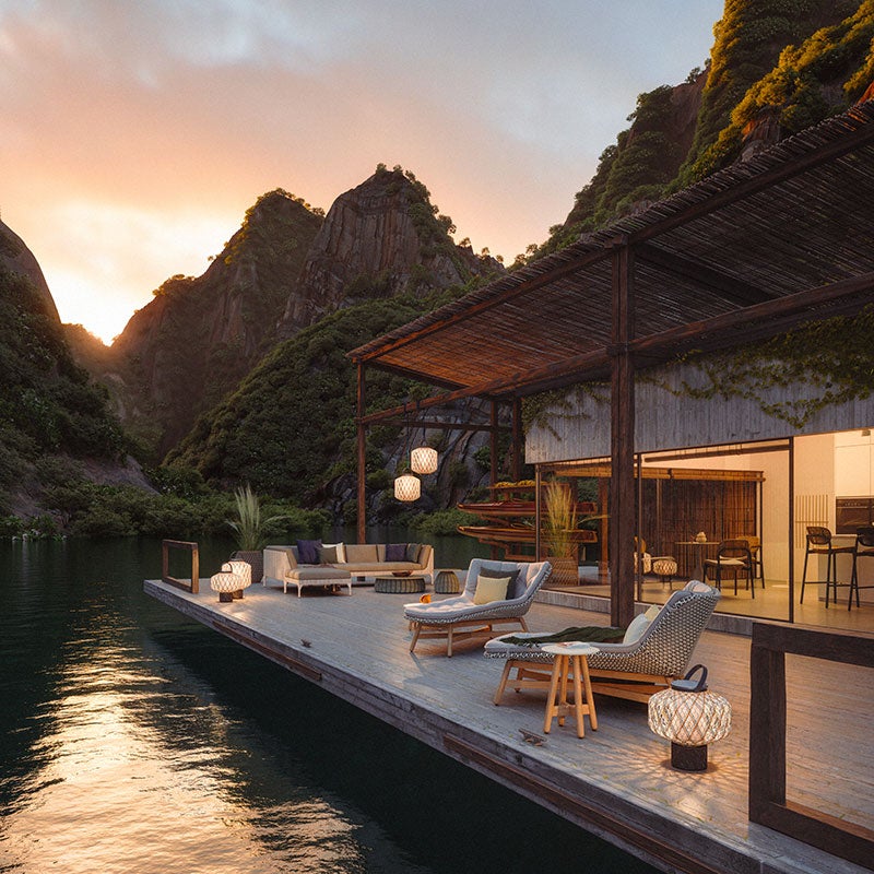 Mbrace loungefåtölj hög SEA SALT 