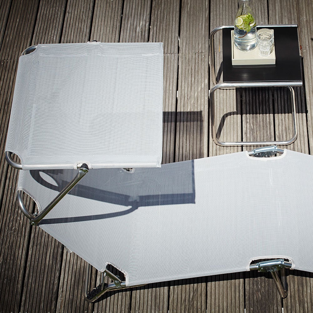 Amigo solsäng top black aluminium/textilene 