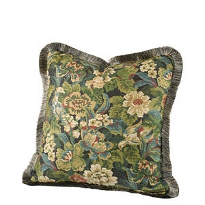 Ebonleaf Flower kuddfodral med franskant- 50x50 cm